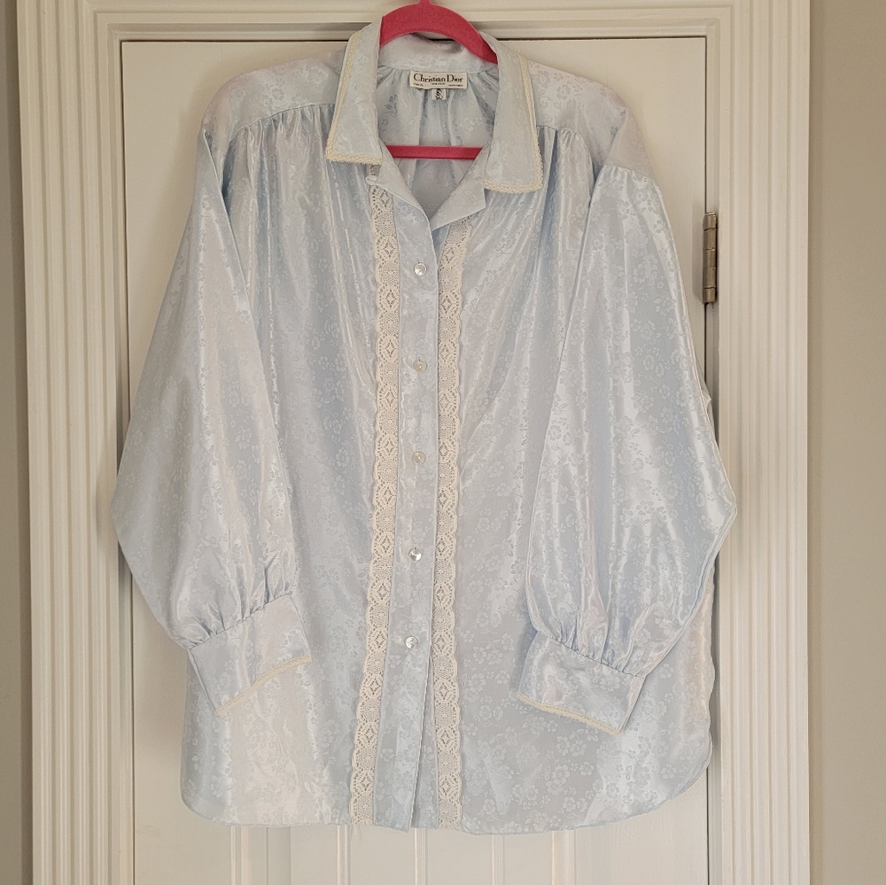 VINTAGE 70s Christian Dior Lingerie Night Shirt